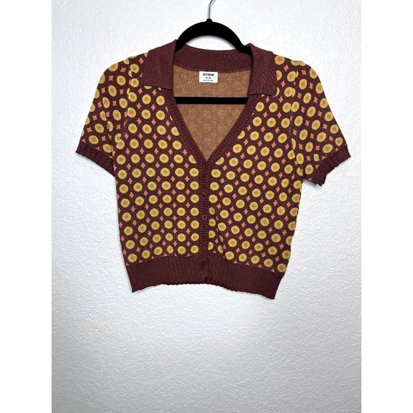 Cotton On Tops - Cotton On Womens Retro Button-Up Sweater Size M